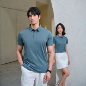 5A300 銀邊180G運動細珠地Polo恤(抗菌快乾)